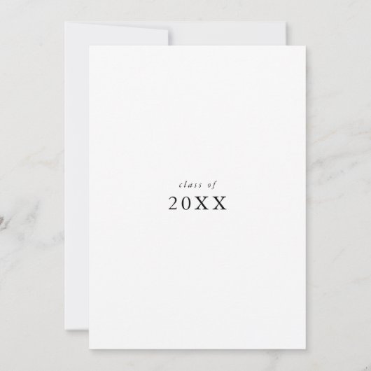 Elegant Script Afstudeerder Party Kaart (Achterkant)