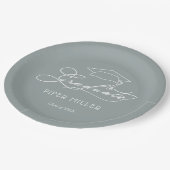 Elegant Script Afstudeerder Pet Silver Grey Afstud Papieren Bordje (Gekanteld)