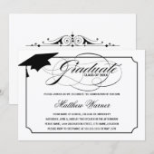 Elegant script Afstuderen Kaart (Voorkant / Achterkant)