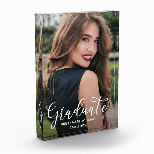 Elegant Script Afstuderen Modern Fotoblokken (Links)