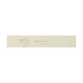Elegant Script Airy Beige Waterverf Wilde bloemen Uitnodigingen Wikkel (Vlak)