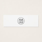 Élégant script ajouter logo blanc Mini Carte de vi (Dos)
