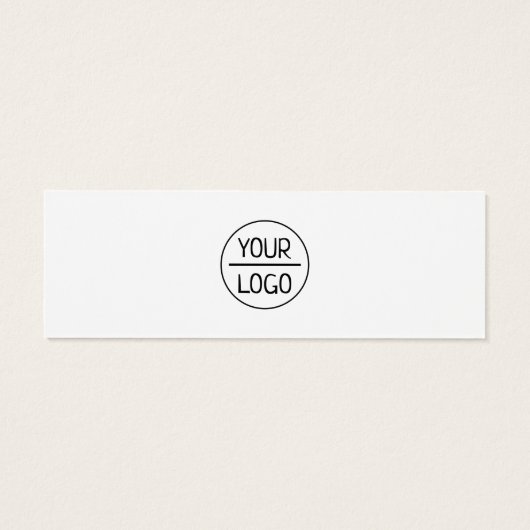 Élégant script ajouter logo blanc Mini Carte de vi (Dos)