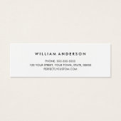 Élégant script ajouter logo blanc Mini Carte de vi (Devant)