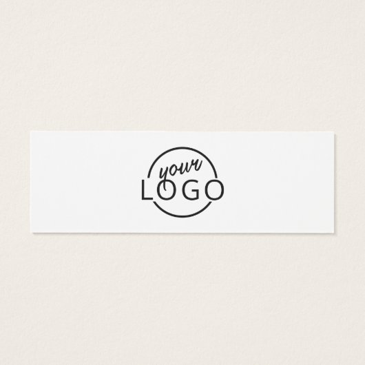 Élégant script ajouter logo blanc Mini Carte de vi (Dos)
