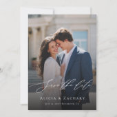 Elegant script and modern photo save the date (Voorkant)