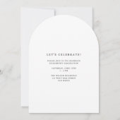 Élégant Script Arch Photo Graduation Faire-part (Dos)