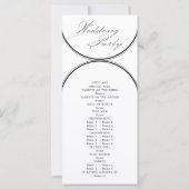 Elegant Script Arches Wit Huwelijksprogramma (Achterkant)