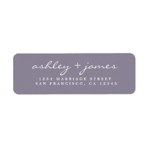 Elegant Script Asroze Huwelijks Retouradres Etiket