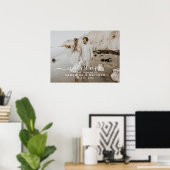 Élégant Script Beach thème Mariage Affiche de bien (Bureau à domicile)