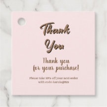 Elegant script bedankkaart roze cadeaukaart