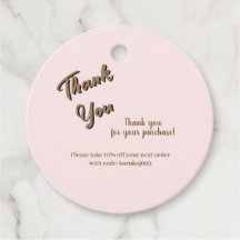 Elegant script bedankkaart roze cadeaukaart