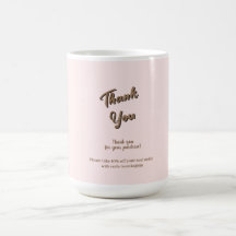 Elegant script bedankkaart roze cadeaukaart