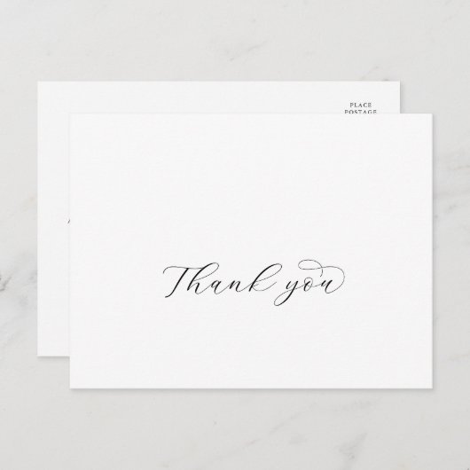 Elegant script bedankt Briefkaart (Voorkant / Achterkant)