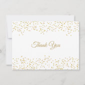 Elegant Script Bedankt Chic Goud Stof Confetti (Voorkant)