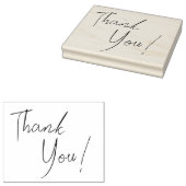 Elegant script bedankt 	rubberstempel (Gestempeld)