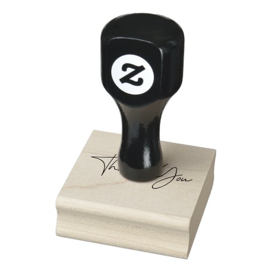 Elegant script bedankt 	rubberstempel (Stempel)