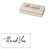 Elegant script bedankt 	rubberstempel (Gestempeld)