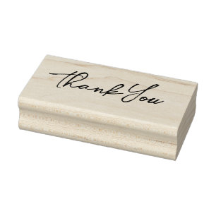 Elegant script bedankt 	rubberstempel