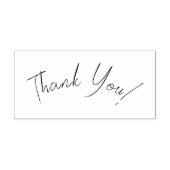 Elegant script bedankt 	rubberstempel (Afrduk)