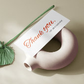 Elegant Script Bedankt voor uw bestelling Small Br Mini Visitekaartjes