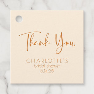 Elegant script Bedankt Vrijgezellenfeest Warm Pink Bedankjes Labels