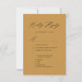 Elegant Script Beige Minimalistisch Chique Bruilof RSVP Kaartje (Voorkant)