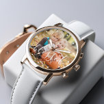 Élégant script "Béni" Photo Watch personnalisée<br><div class="desc">Ajoutez votre photo préférée de vos dernières vacances,  mariage ou occasion spéciale.</div>