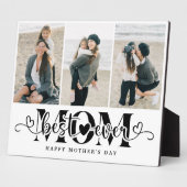 Elegant Script Beste Moeder Ooit 3 Foto Fotoplaat (Zijkant)