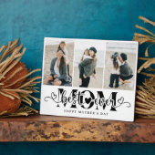 Elegant Script Beste Moeder Ooit 3 Foto Fotoplaat (Zijkant)