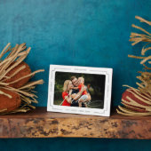 Elegant Script Beste vader ooit foto aandenken Fotoplaat (Zijkant)