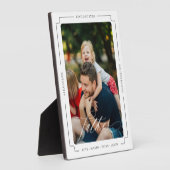 Elegant Script Beste vader ooit foto aandenken Fotoplaat (Zijkant)