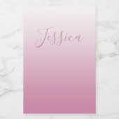 Elegant Script & bewerkbaar Roze (elke kleur) Ombr Voedselcontainer Etiket (Enkel label)