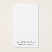 Elegant Script Black and White Earring Holder Card Visitekaartje (Achterkant)