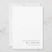 Elegant Script Black and White Wedding Kaart (Achterkant)