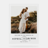 Elegant Script Black and White Wedding Welcome (Recto)