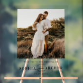 Elegant Script Black and White Wedding Welcome (Neutre)