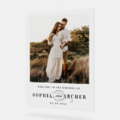 Elegant Script Black and White Wedding Welcome (Angle)