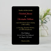 Elegant Script Black Custom Weddenschap Roos Gold Folie Uitnodiging (Staand Voorkant)