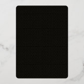 Elegant Script Black Custom Weddenschap Roos Gold Folie Uitnodiging (Achterkant)