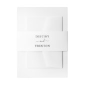 Elegant Script Black en White Simple Wedding Uitnodigingen Wikkel (Voorkant Voorbeeld)