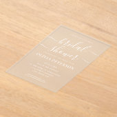 Elegant Script Black en White Vrijgezellenfeest Acryl Uitnodigingen (Laagn)