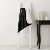 Elegant Script Black Gold Monogram Sherpa Blanket Sherpa Deken (In situ)