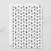 Elegant Script Black Snowflakes kerstbruiloft Kaart (Achterkant)