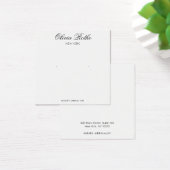 Élégant Script blanc costume Elevage carte d'affic (Bureau)