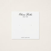 Élégant Script blanc costume Elevage carte d'affic (Devant)