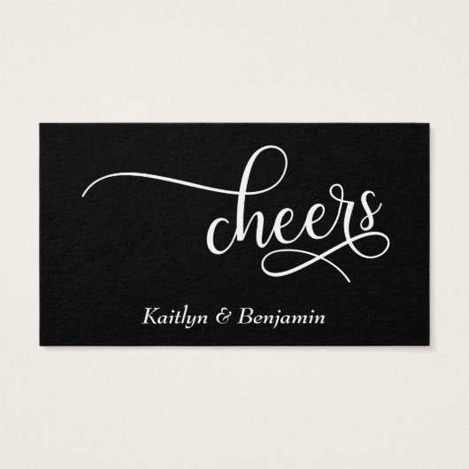 Élégant script blanc, éditable billet de boisson n (Dos)