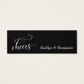 Élégant script blanc sur noir, Buvez des billets (Dos)