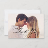 Elegant script | Blauwgroen bedankt voor je bruilo (Voorkant)