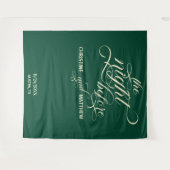 Elegant script Blauwgroen de avond voor achtergron Wandkleed (Voorkant (horizontaal))